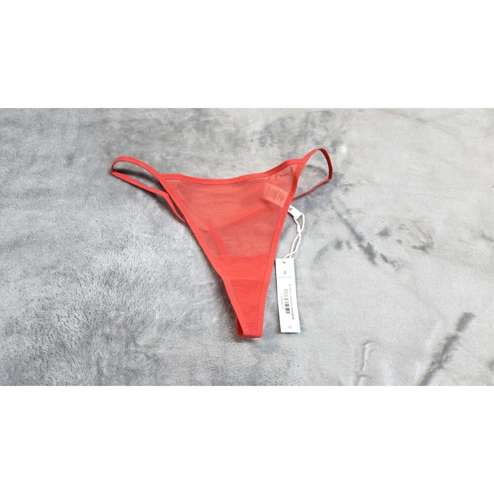 NEW Adore Me Size M Red Mesh Thong NWT‎